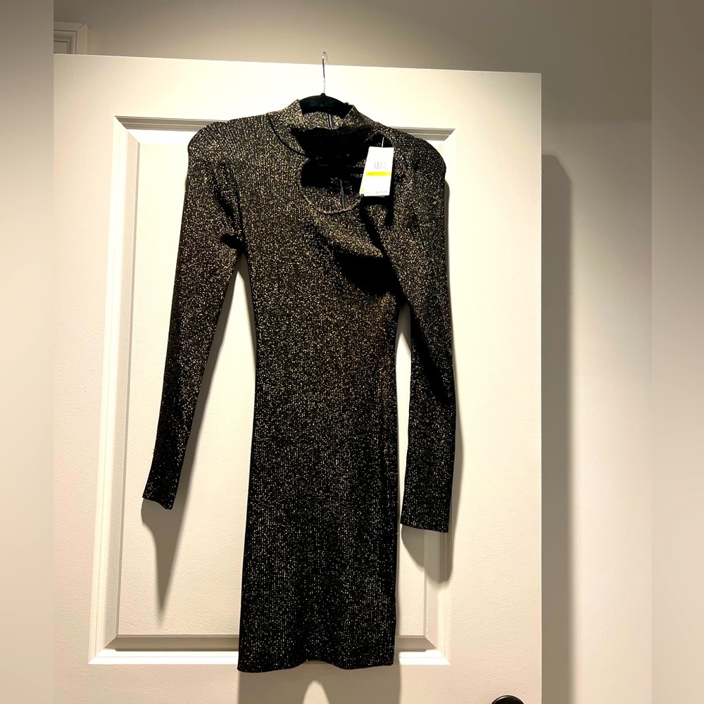 NEVER BEEN WORN - Michael Kors black and gold dress